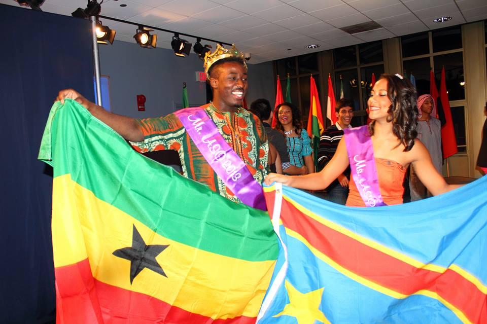 Rolland Appiah, 2013 Mr. ASO and Lisa Lumeya, 2013 Ms. ASO celebrate their coronation. 