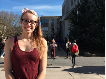 Emma-Claire Martin, a junior at American University and President of Student-Worker Alliance.