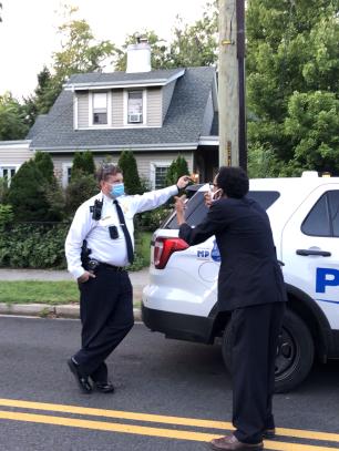 Protester Engages with MPD officer