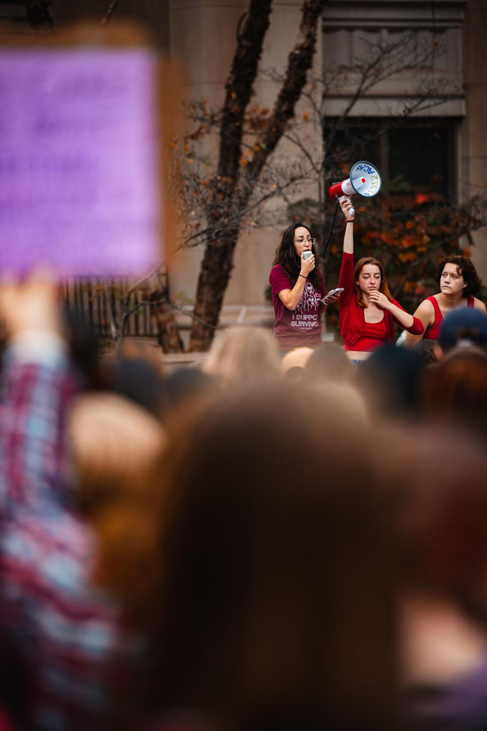 AU+students+and+staff+walk+out+against+sexual+violence+on+campus