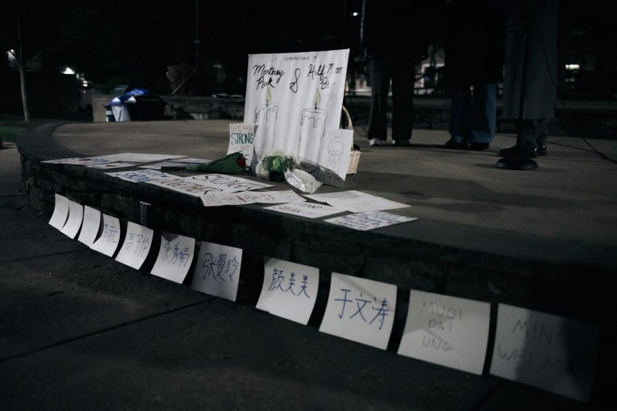 Student-led vigil honors the victims of Monterey Park and Half Moon Bay shooting: a photo essay