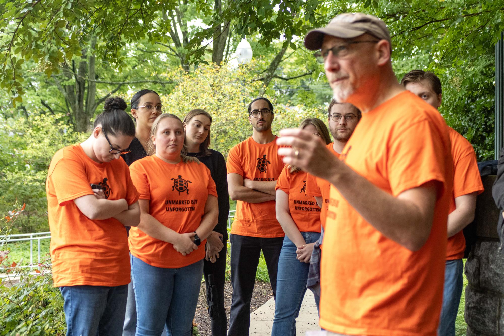 Graduate students from WCL commemorate Orange Shirt Day