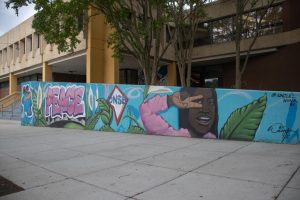A mural by Uncle Wink outside the Office for Neighborhood Safety and Engagement.